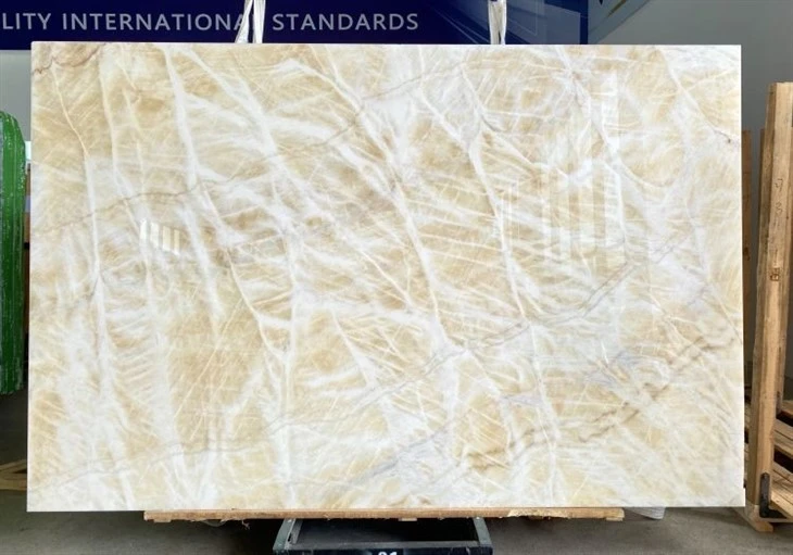 Yellow Crystal Onyx Marble flooring